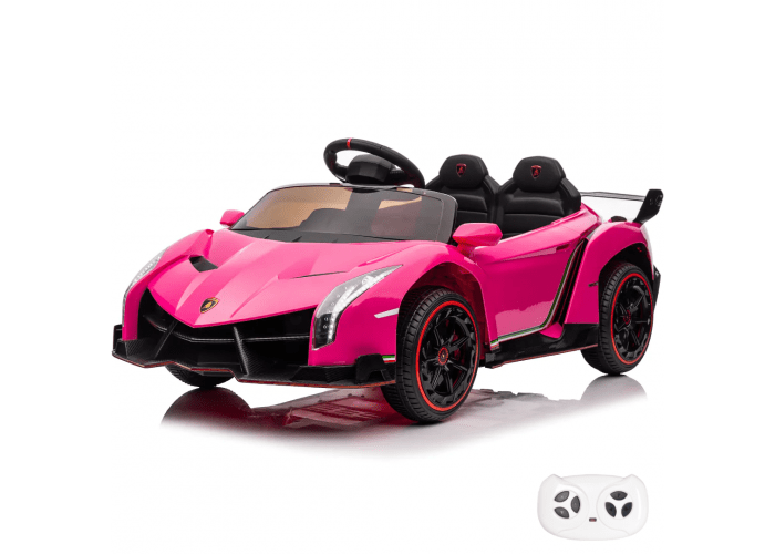 Lamborghini Veneno Eléctrico para Niños 12V 4x4 - Rosa