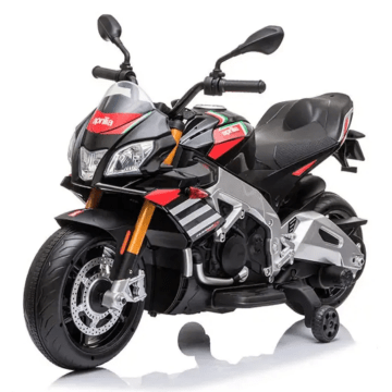 Aprilia motocicleta eléctrica para niños tuono negro