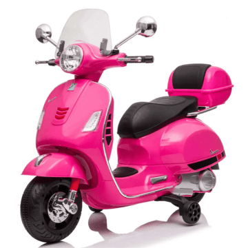 Piaggio Vespa GT con caja de almacenamiento rosa