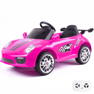 Estilo Porsche 911 Eléctrico para Niños 12V - Rosa