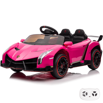 Lamborghini Veneno Eléctrico para Niños 12V 4x4 - Rosa