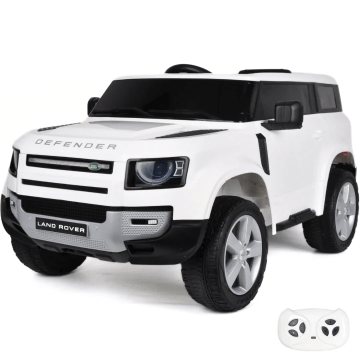 Landrover Defender coche eléctrico infantil blanco