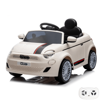 Fiat 500e Coche Eléctrico para Niños con Control Remoto - Blanco