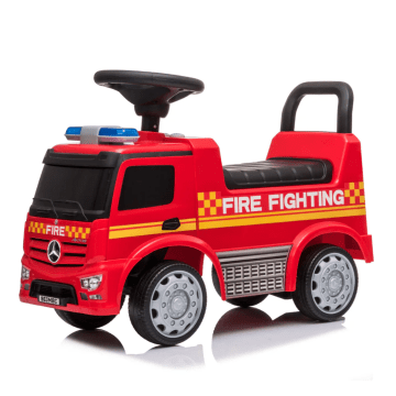 Bomberos Coche de Empuje Mercedes para Niños - Rojo