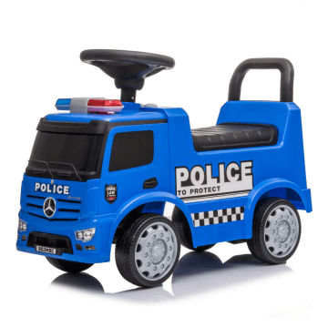 Policía Coche de Empuje Mercedes para Niños - Azul