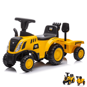 CAT Tractor para Niños con Remolque - Amarillo